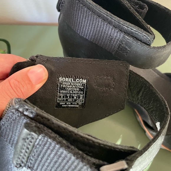 Sorel Womens Joanie Black Wedge heels Size 8 - Picture 5 of 8